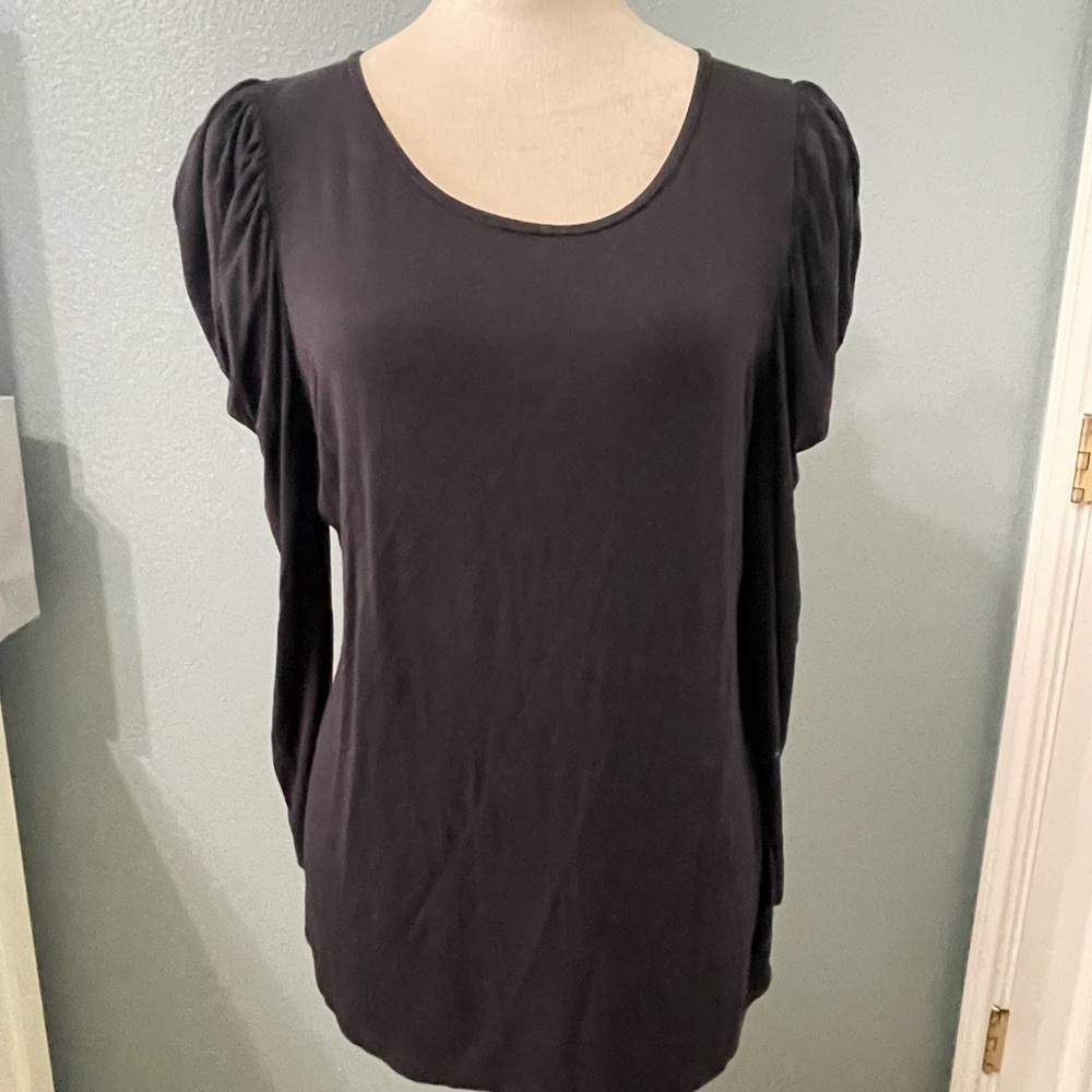 The Limited Black Puff Sleeve Blouse